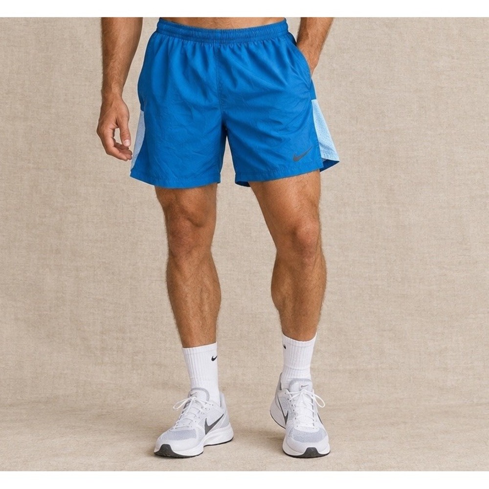 Nike Men's Dri-FIT 7-Inch Training Shorts Size Large Blue / Light Blue Lined Gym